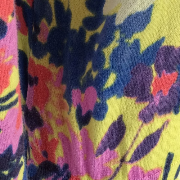 Ann Taylor Loft Cotton Floral Cardigan Sweater S - Picture 2 of 7